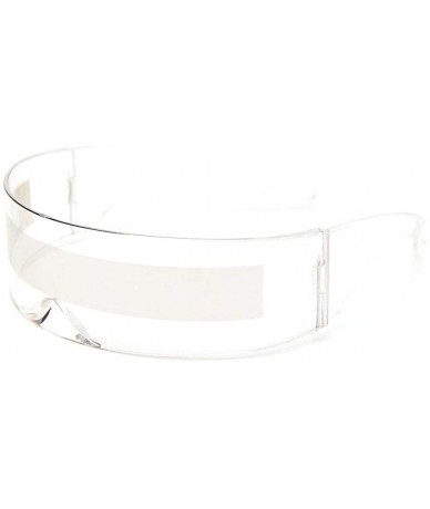 Goggle Fashion New One-piece Rimless Glasses Vintage Eyewear Party Sunglasses Mens Goggle - Transparent - CE18ZLQDCC4 $12.09