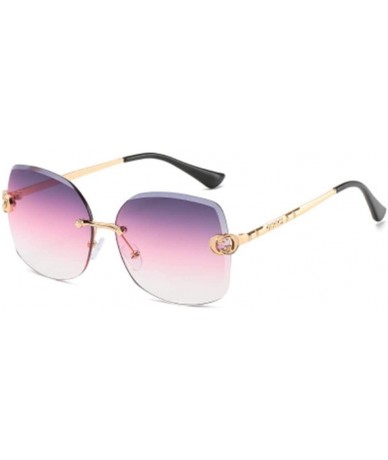 Sport Frameless Sunglasses Women's Metallic Ocean Cut Edged Sunglasses - 2 - CT1907AXW9E $28.62