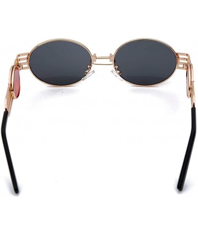Oversized Fashion Vintage Steampunk Sunglasses Glasses - 2 Sliver Black - C9198G7ILYR $20.69