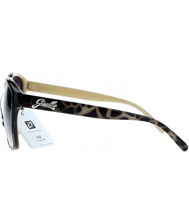 Oversized Womens Sunglasses Oversized Unique Round Top Square Frame UV 400 - Beige Tortoise - CA180QLRIC7 $7.62