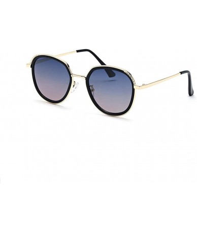 Aviator 2019 new metal sunglasses - women's fashion sunglasses - A - C918SILCO06 $45.83