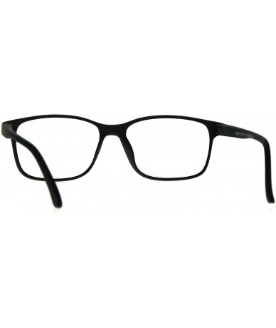 Rectangular Mens Narrow Rectangular Thin Plastic Reading Glasses - Black - CB18776DGON $14.57