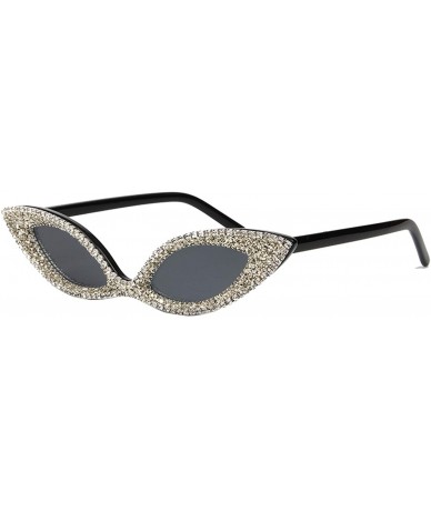 Sport Women's Cat Eye Sunglasses Rhinestone Frame Fashion UV400 Protection Glasses - C31943UEMS0 $11.96