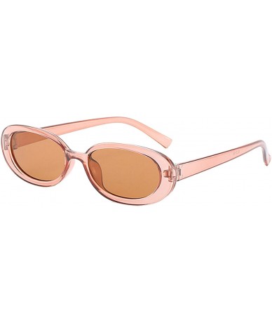 Sport Classic style Oval Sunglasses for Women PC Resin UV 400 Protection Sunglasses - Brown - C418SZUGCDI $15.17