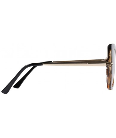 Oversized Women's Premium Oversize Metal Point Sunglasses IL1034 - Black Tortoise/ Grey - C618YACQX9L $13.01