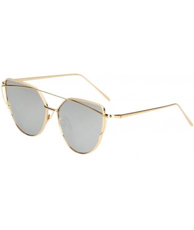 Cat Eye Sunglasses Mirrored Glasses Vintage - E - CP18UNWYMOK $9.21