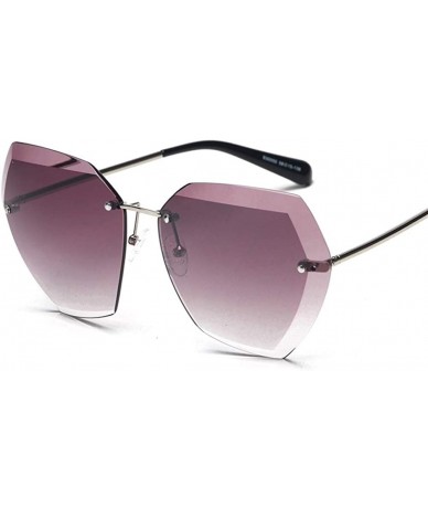 Rimless Women Sunglasses Vintage Rimless Frame Summer Lens Shade Glasses - C5 Gradient Brown - C1199OM4MZU $10.45