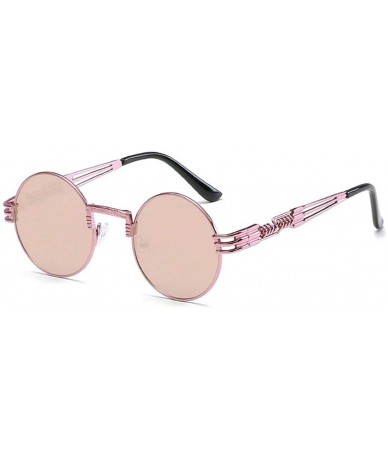 Square New Fashion Retro Steampunk Round Metal Sunglasses Men And Women Double Spring Leg Colorful Eyewear UV400 - C5197A2ZDI...