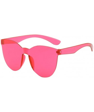 Rimless Fashion Sunglasses-UnisexTrendy Jelly Sunglasses Sexy Retro Eyeglasses Sun Glasses for Women Men - H - CR196IYCADQ $9.85