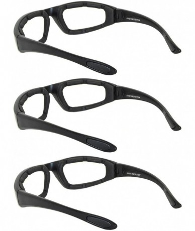 Sport Padded Riding Glasses - Clear Lens (3 Pack) - CE127HAQQFT $15.12