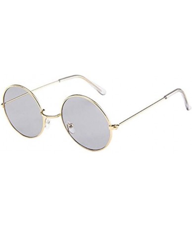 Aviator Round Metal Frame Sunglasses for Women - Classic Candy Color Sun Glasses Retro Circle Eyewear for Teens - A - CA196EU...