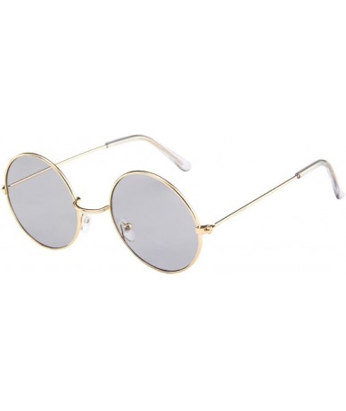 Aviator Round Metal Frame Sunglasses for Women - Classic Candy Color Sun Glasses Retro Circle Eyewear for Teens - A - CA196EU...