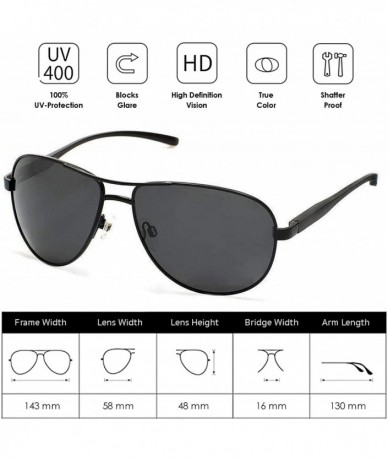 Aviator Classic Metal Aviator Polarized Unisex Sunglasses with UV400 Scratch Resistant Lenses - C019D0HSWCT $31.66