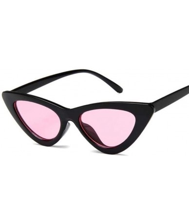 Cat Eye Vintage Sunglasses Glasses Colorful Eyewear - Black Pink - CK199EHSXX0 $20.18