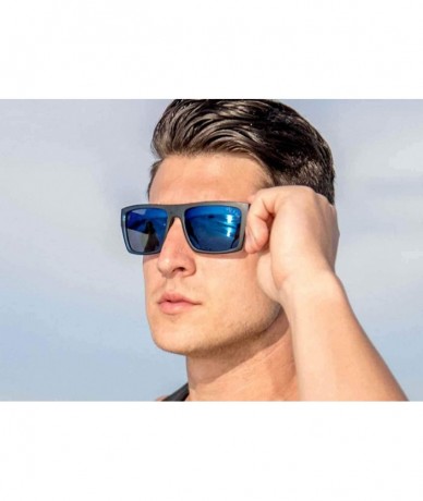 Rectangular Replacement Lenses for Oakley Casing (54mm) - Midnight Blue Mirror Polarized - C71862NGRRD $47.70
