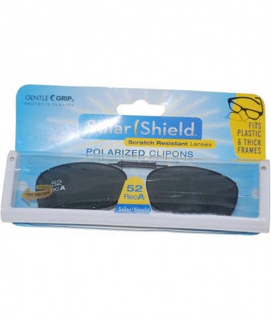 Shield Polarized Gray Lens Clip On Sunglasses 52 Rec A - C311681XLMB $12.14