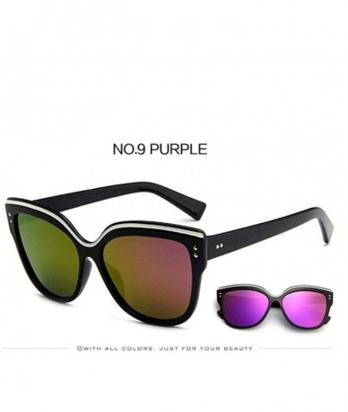 Butterfly Cat Eye Fashion Sunglasses Men Women Brand Designer Eyebrows Butterfly C10 - C9 - CR193WCCKHY $11.16