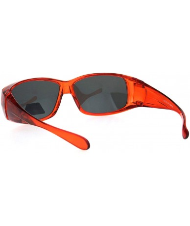 Rectangular Polarized Anti Glare Womens Fitover OTG 57mm Sunglasses - Orange - C312BWPGUZ7 $14.03