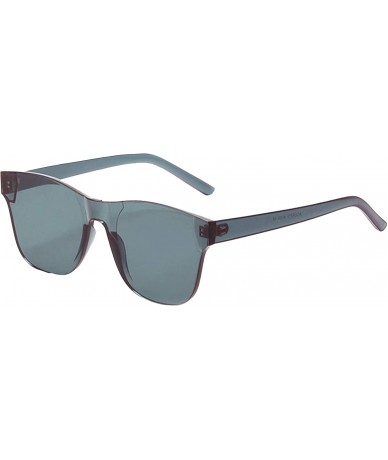 Round Rimless Tinted Sunglasses Transparent Candy Color Glasses - Gray - C418Q7LQKZ6 $13.89