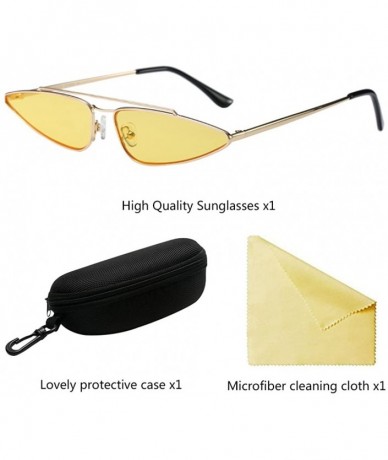 Wayfarer Fashion Eyes Frame Metal Sunglasses Men Women UV Protection for Outdoor - Yellow - CR18G7WIMEX $11.87
