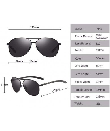 Aviator Direct Polarized Sunglasses Aluminum Magnesium Night Vision Glasses for Men - D - CS18Q0G6C2E $23.82