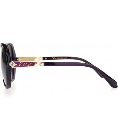 Butterfly Womens Iced Rhinestone Bling Jewel Butterfly Sunglasses - Purple - C718NWT068A $10.45