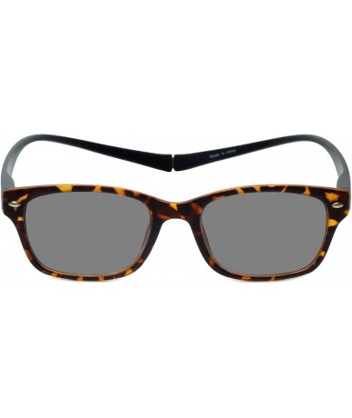Rectangular Greenwich Polarized Magnetic Sunglasses - Tortoise - C018HYYRM8N $29.69
