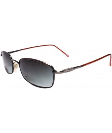 Rectangular Deadstock Genuine Vintage 90s Style Hip Hop Rectangle Sunglasses - Brushed Metal - CW18WGDE602 $12.94