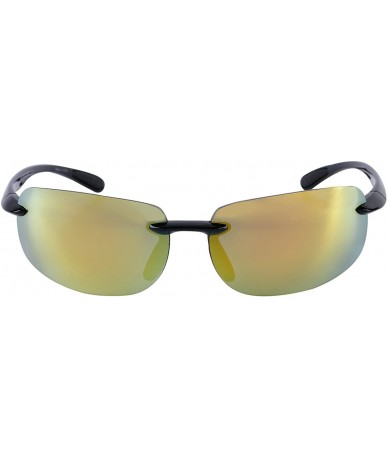 Sport Lovin Maui" Sport Wrap Polarized Sunglasses for Men and Women - Lightweight Frames - Solar Orange - CT184HE9IUL $27.15
