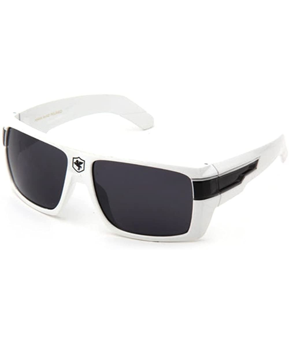 Wrap Men's Retro Sunglasses - White - CG118AK4IZL $11.55