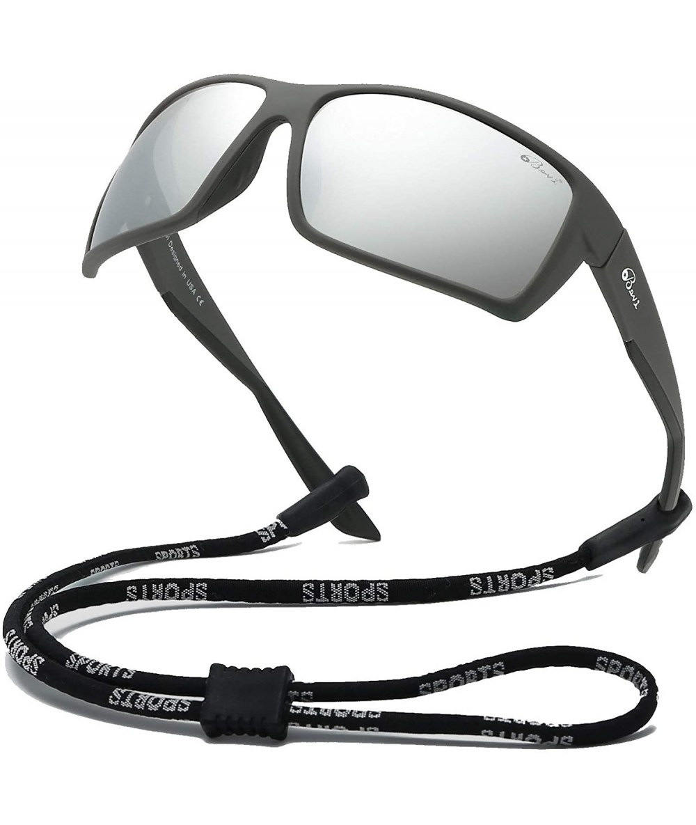 Wrap Sports Sunglasses Polarized Lens/TR 90 Frame with Spring Hinges Glasses For Men Women Cycling Running Baseball - C018SE8...