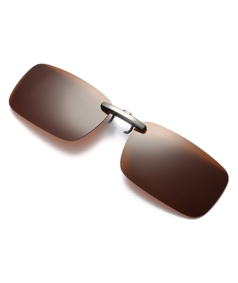 Goggle Sunglasses Detachable Driving Polarized - Coffee - CV18W2Q6CT9 $10.53
