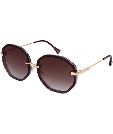 Oversized Oversized Round Oval Shape Sunglasses w/Flat Color Tinted Lens 3351-FLOCR - CD18O8OOTDL $23.38