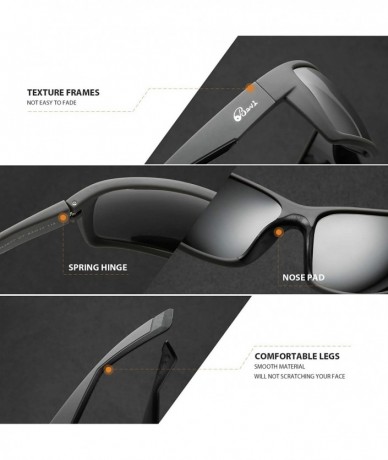 Wrap Sports Sunglasses Polarized Lens/TR 90 Frame with Spring Hinges Glasses For Men Women Cycling Running Baseball - C018SE8...