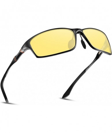 Sport Anti-Glare Polarized Yellow Lens Day & Night Driving Glasses for Men & Women - Yellow - CJ1920IYZTR $60.44