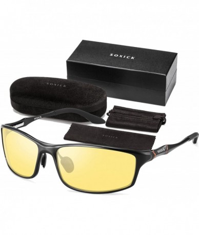 Sport Anti-Glare Polarized Yellow Lens Day & Night Driving Glasses for Men & Women - Yellow - CJ1920IYZTR $23.09