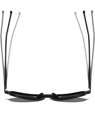 Aviator Men Sunglasses Polarized Flat Top Fashion Sun Glasses Male Driving Accessories - Black - C818KQE8948 $12.29