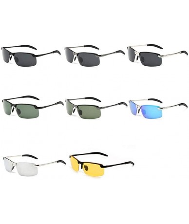 Aviator Sun Glasses Classic Retro Metal Frameless Men's Polarized UV400 Drive 8 - 4 - CW18YLZAYSX $9.66