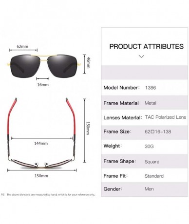 Aviator Polarized sunglasses Men's box Sunglasses driving glasses - D - CD18QR75CO0 $28.75