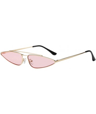 Wayfarer Fashion Eyes Frame Metal Sunglasses Men Women UV Protection for Outdoor - Pink - CS18G7ZWTS7 $18.51