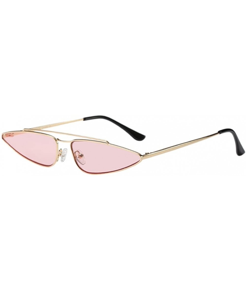 Wayfarer Fashion Eyes Frame Metal Sunglasses Men Women UV Protection for Outdoor - Pink - CS18G7ZWTS7 $21.56