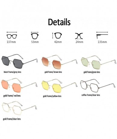 Square Fashion Square Sunglasses for Women UV Protective Glasses Casual Sunglasses for Shopping Travel - CV18NEXSZLZ $10.66