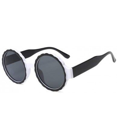 Round Sport Sunglasses New Retro Classic Trendy Stylish Glasses for Men Women - White - CL18UIHI68M $10.96