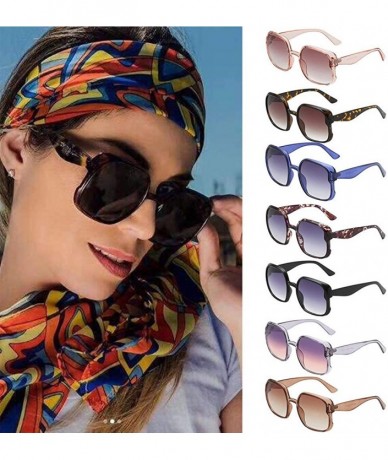 Round Womens Classic Oversized Sunglasses Polarized UV Protection Fashion Gradient Eyewear Ladies Shades for Outdoor - CL199G...