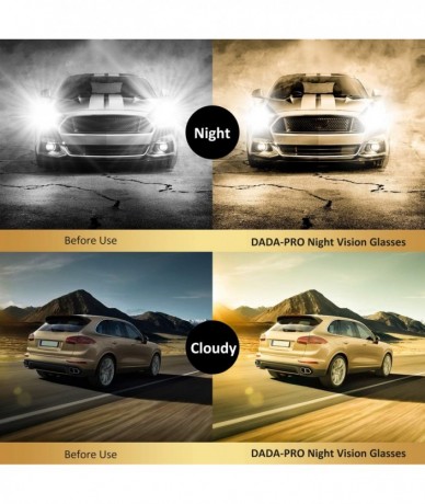 Aviator Night Driving Glasses- Anti Glare Polarized Night Shooting Glasses Men Women - Gold - CJ192U4TR7E $34.25