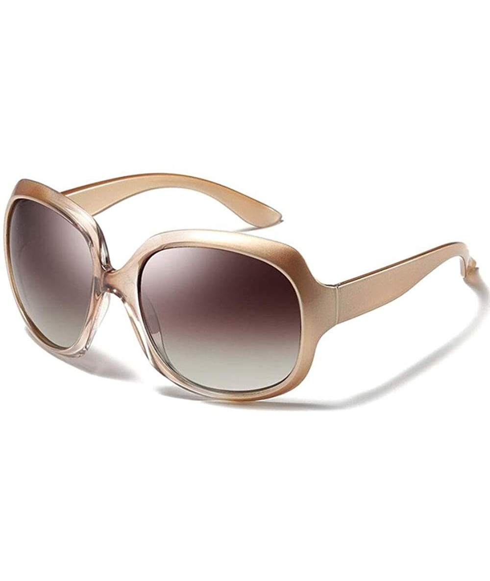 Oversized Vintage Oversized Sunglasses Women Men Big Frame Driving Sun glasses - Champagne - CK1982Y0KID $8.29