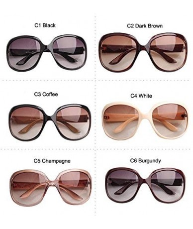 Oversized Vintage Oversized Sunglasses Women Men Big Frame Driving Sun glasses - Champagne - CK1982Y0KID $8.29