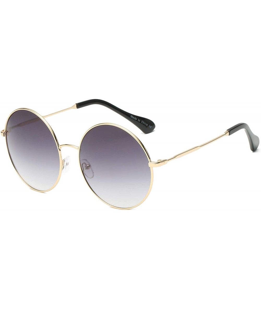 Goggle Women Round Fashion Sunglasses - Gradient Purple - C218WU8678E $21.69