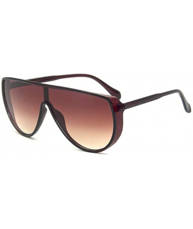 Oversized Retro square sunglasses for women men oversized frame colorful lens flat top sunglasses UV400 protect - 3 - C6196YZ...
