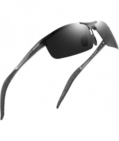 Goggle Al-Mg Metal Frame Men's Sports Polarized Sunglasses Fashion Driving Fishing Lightweight Sun glasses for Men - CV18NZK0...